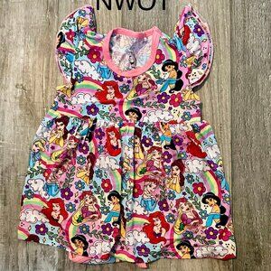 Little Moon Bamboo Disney Princess Floral Dress 12/18